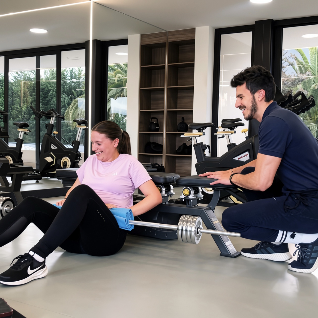 Alejo entrenando a un alumno